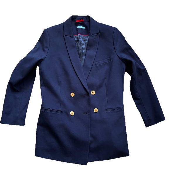 J. McLaughlin Jackets & Blazers - J. McLAUGHLIN Navy Jacket W/ Gold Buttons Career Sophisticated Modern Chic 8